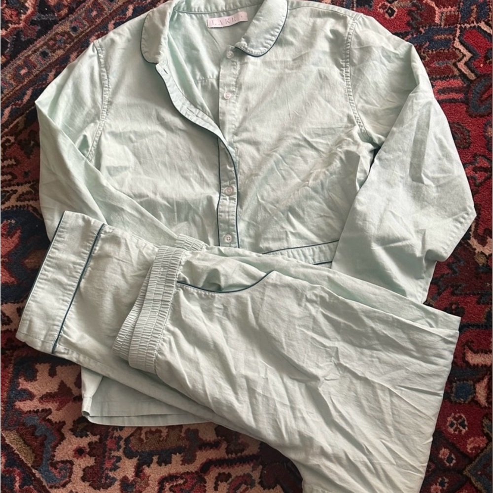 Lake pajamas poplin in Spruce